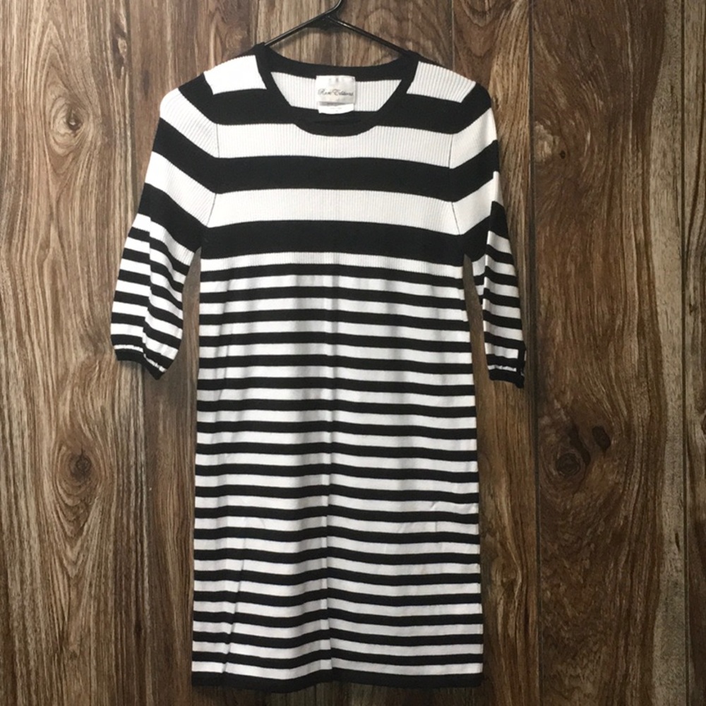Rare Editions striped sweater dress